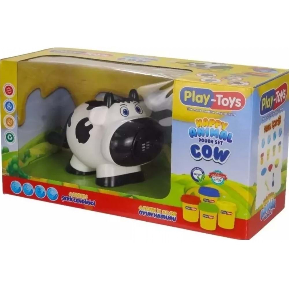 ASYA PLAYTOYS HAPPY INAMAL COW DOUGH SET