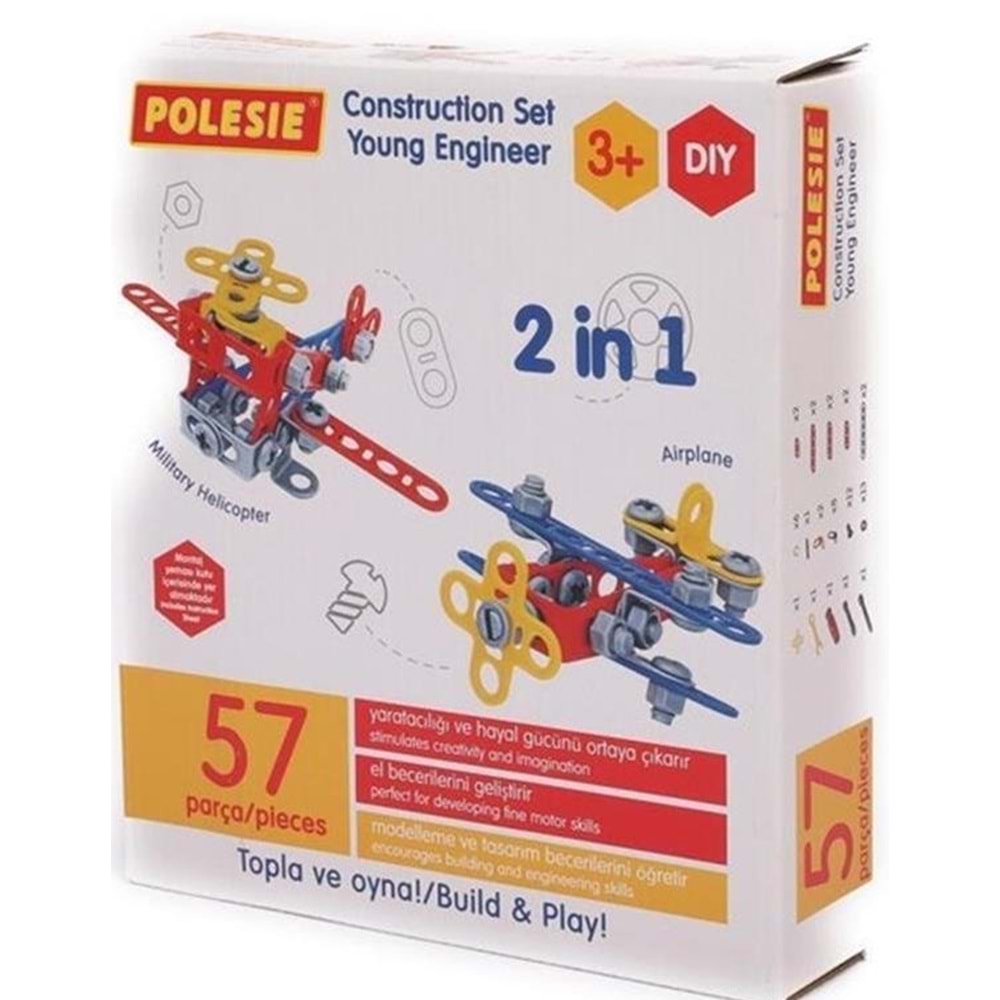 Polesie Tasarım Parçası Mucit 57 Element Kutuda