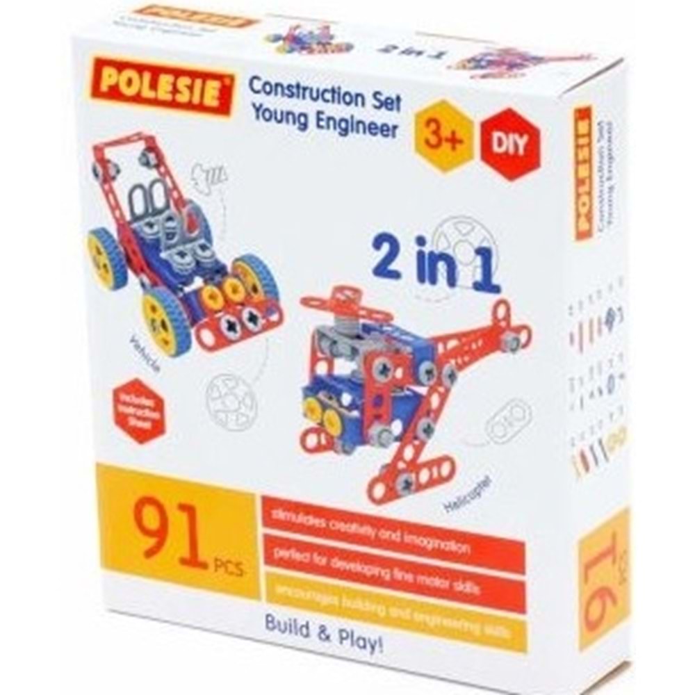 Polesie Tasarım Parçası Mucit 91 Element Kutuda