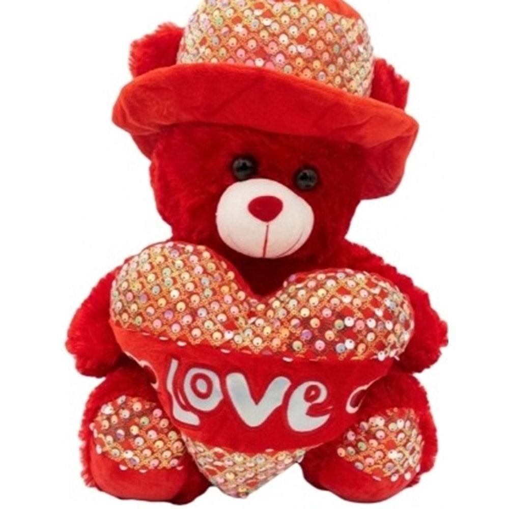 METAŞ PELUŞ AYICIK ŞAPKALI 40 CM X 60