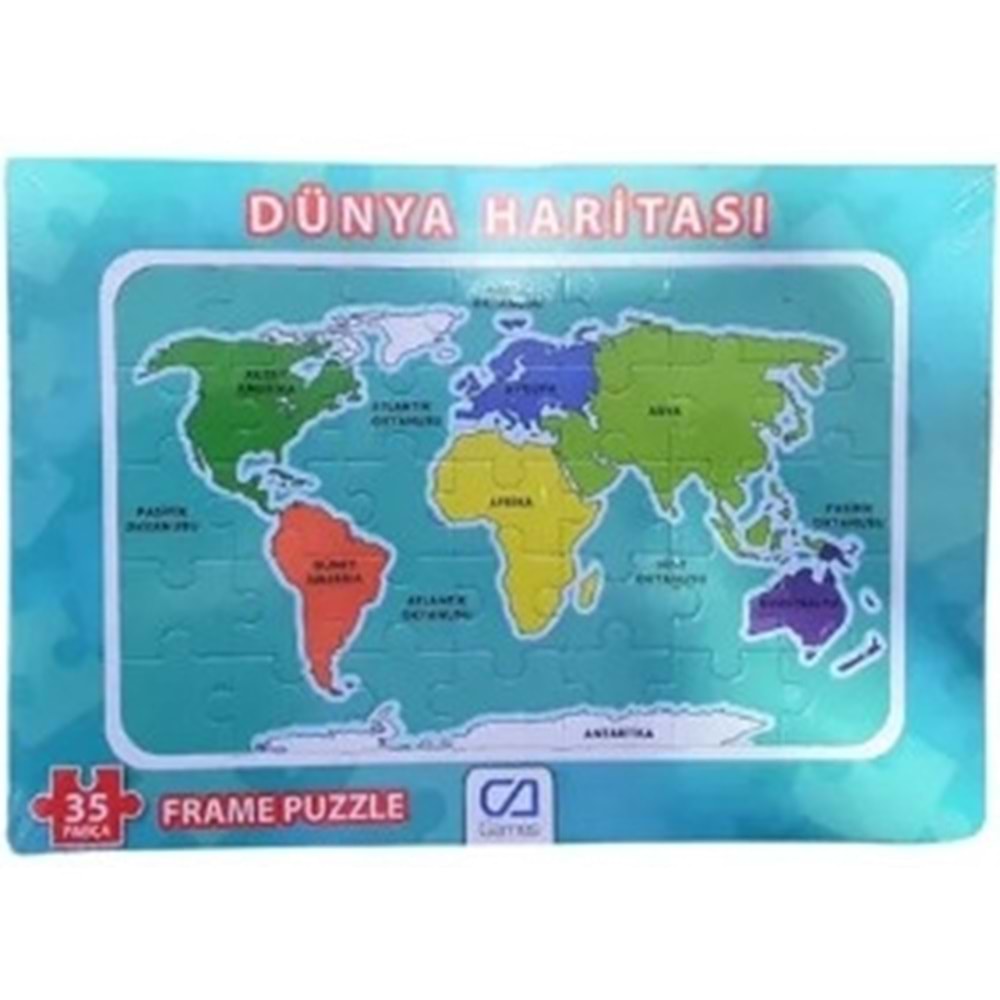 CA GAMES DÜNYA HARİTASI FRAME PUZZLE-35