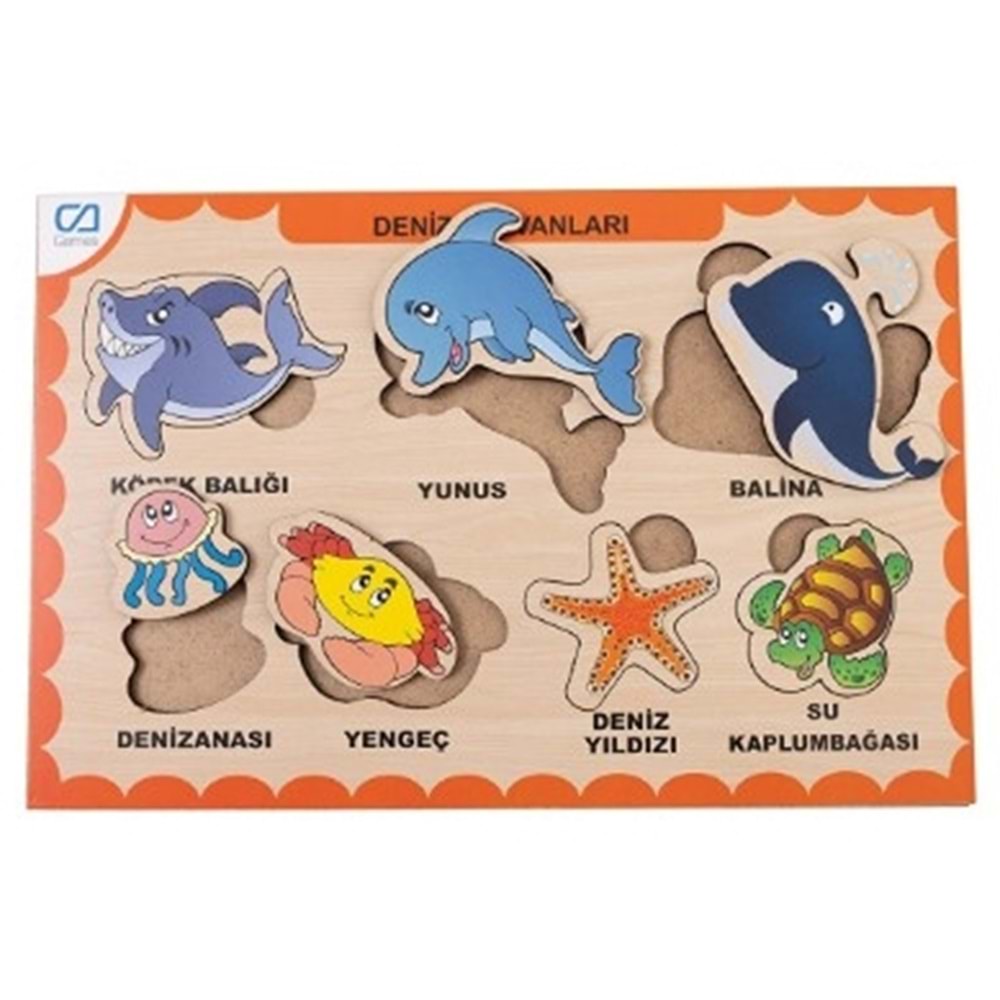 CA GAMES AHŞAP DENİZ HAYVANLARI EĞİTİCİ SET
