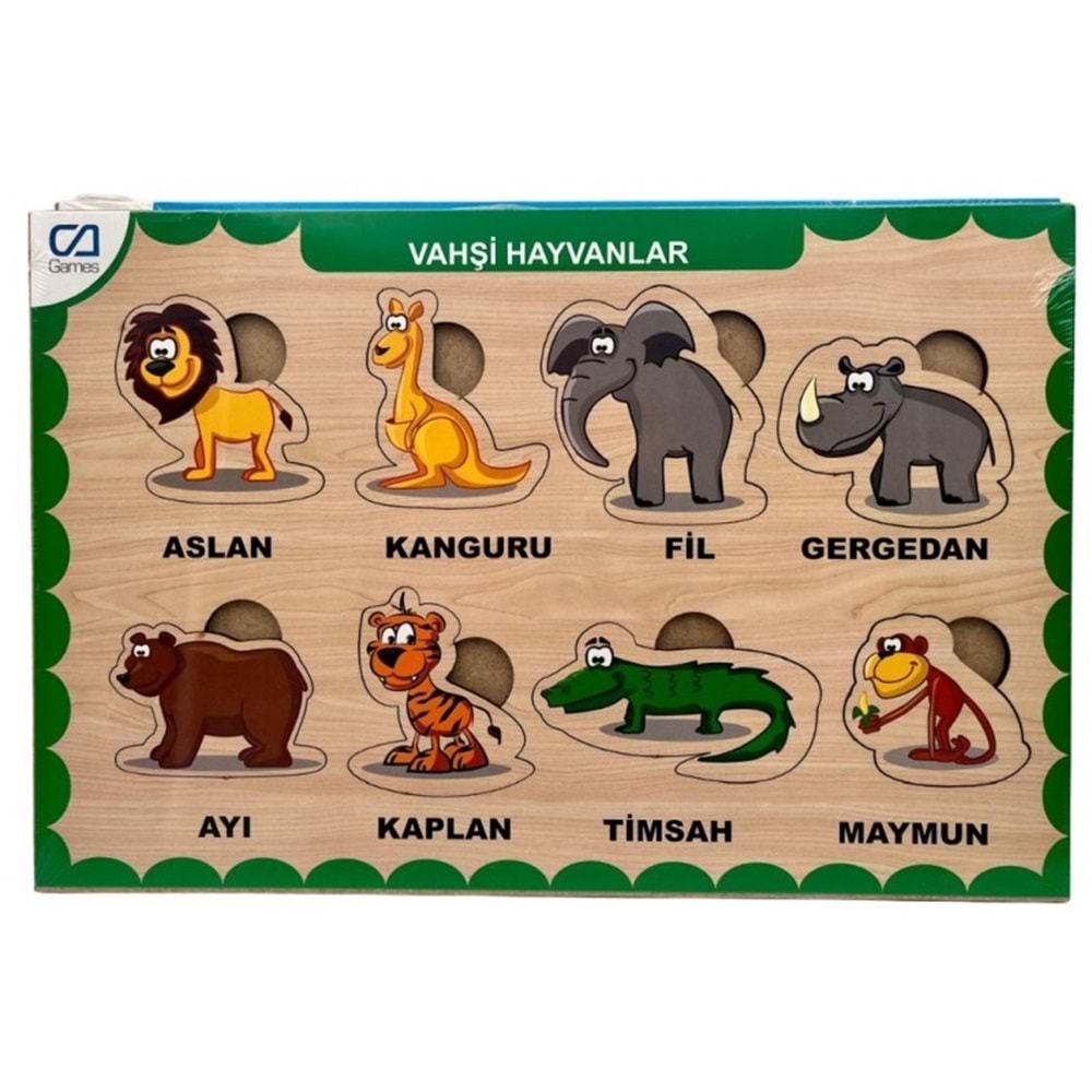 CA GAMES AHŞAP VAHŞİ HAYVANLAR EĞİTİCİ SET