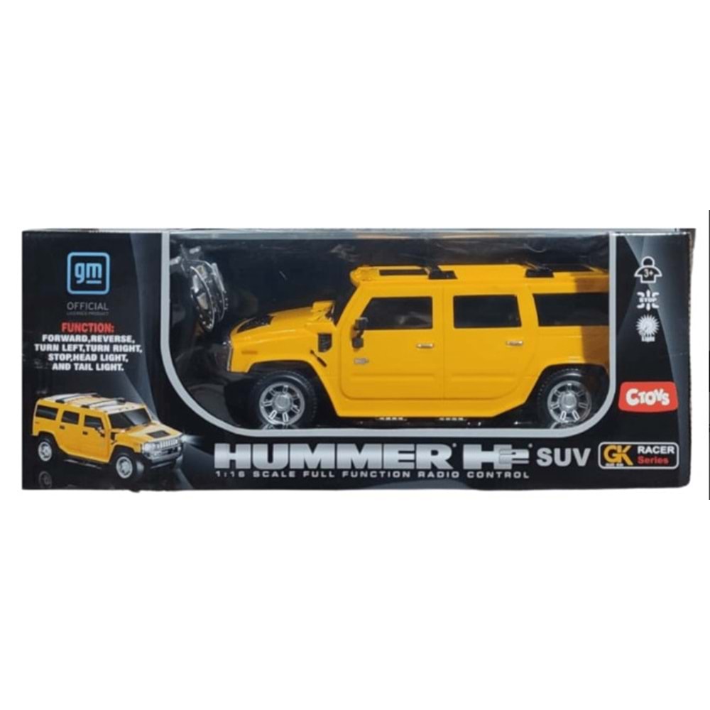 CEREN HUMMER H2 IŞIKLI VE USB KABLOLU UZAK. KUM. ARABA 1:16