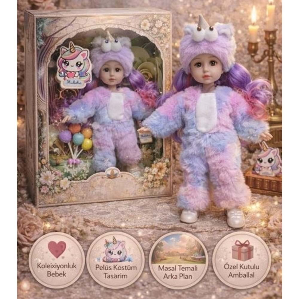 CEREN KOSTÜMLÜ OYUNCAK BEBEK SETİ