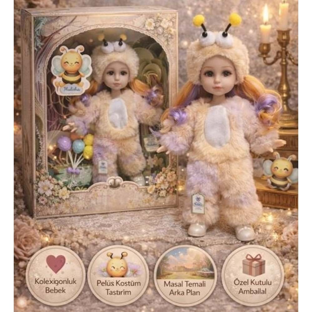 CEREN KOSTÜMLÜ OYUNCAK BEBEK SETİ