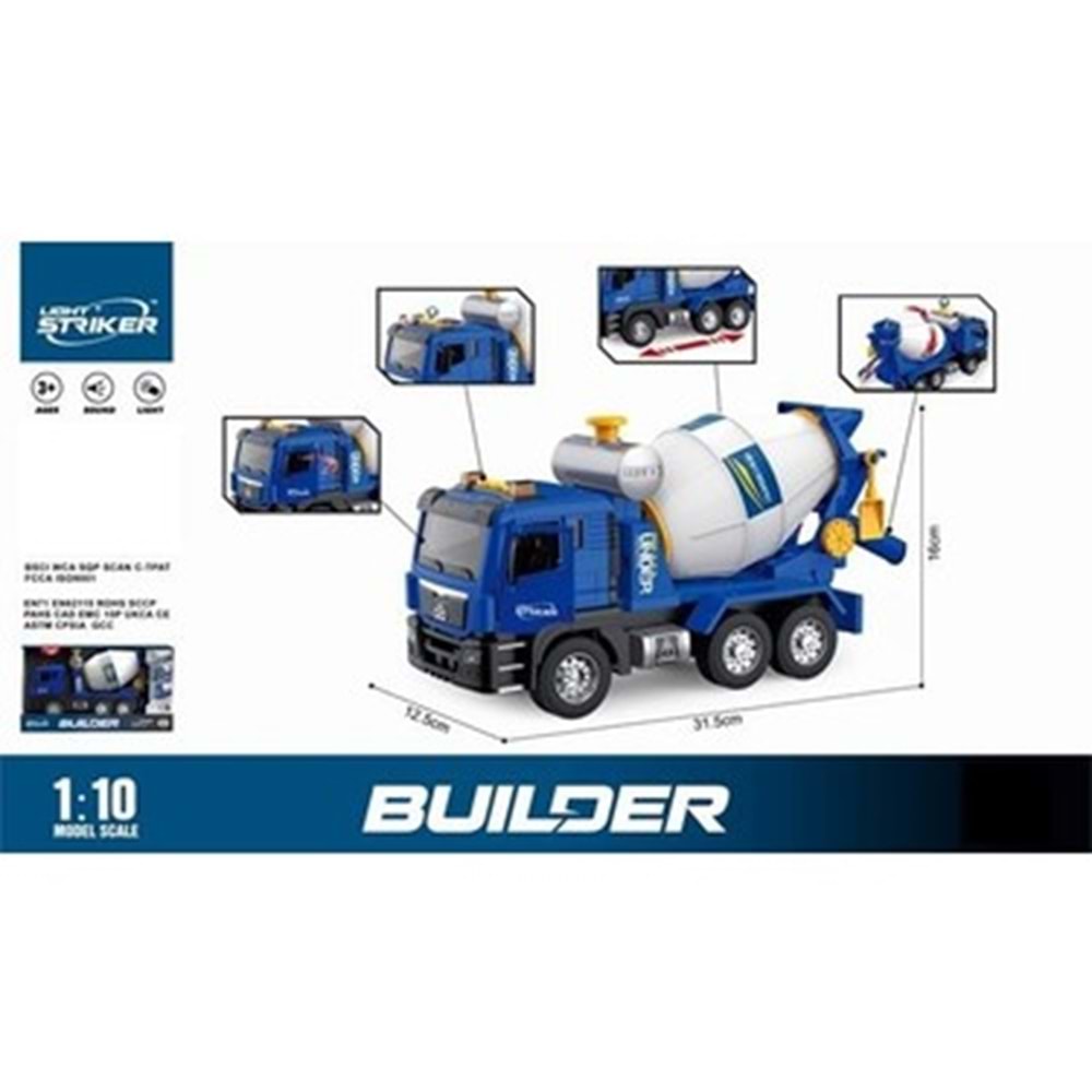 CEREN BETON MİKSERİ IŞIKLI SESLİ VE PİLLİ 1:16