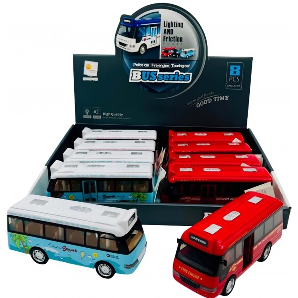 DUMAN SÜRTMELİ IŞIKLI MÜZİKLİ PİLLİ OTOBÜS