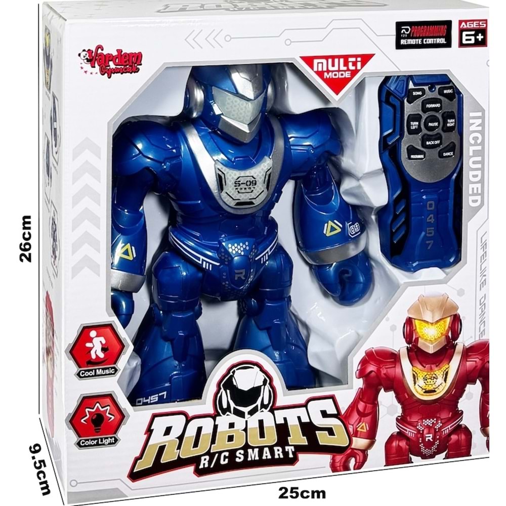 VARDEM UZK. KUM. F/F ISIKLI VE SESLI DANSCI PILLI ROBOT