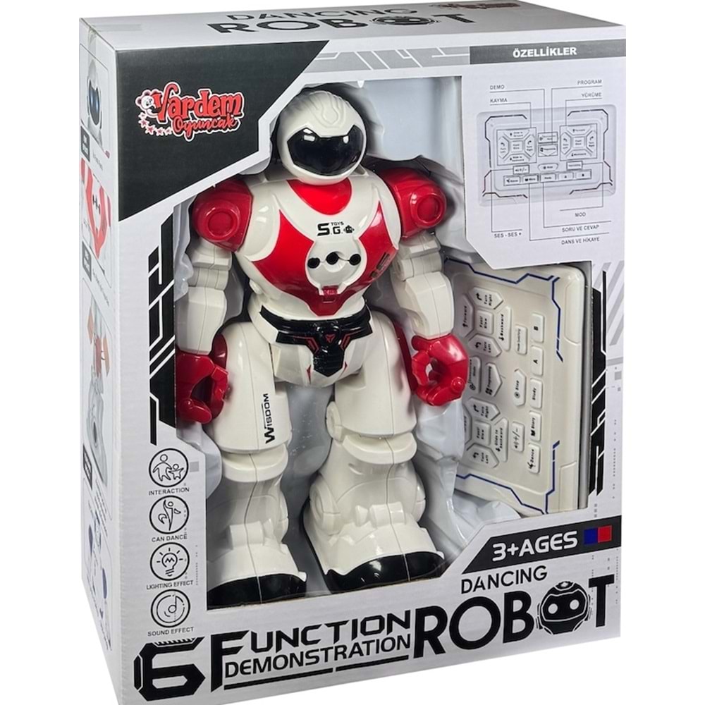 VARDEM UZK. KUM F/F SARJLI ISIKLI SESLI DANSCI INTERAKTIF ROBOT