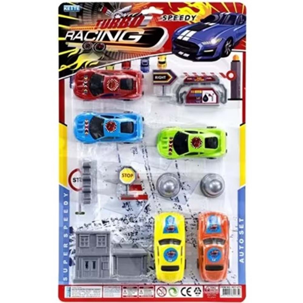 KETTE TOYS KARTELA SPOR ARABA SETİ K:60