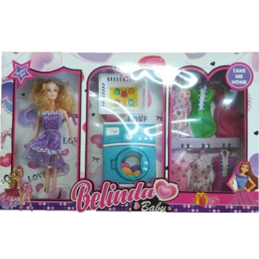 KEMBAY TOYS BELİNDA ÇAMAŞIR MAKİNALI BEBEK