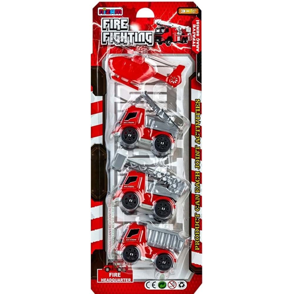 NİZAM TOYS 4 LÜ ARAÇ İTFAİYE