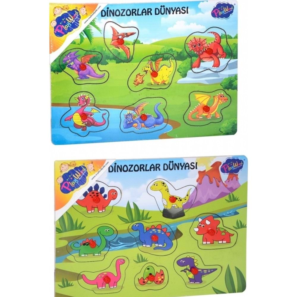 ONYIL TOYS AHŞAP TUTMALI DİNOZORLAR DÜNYASI