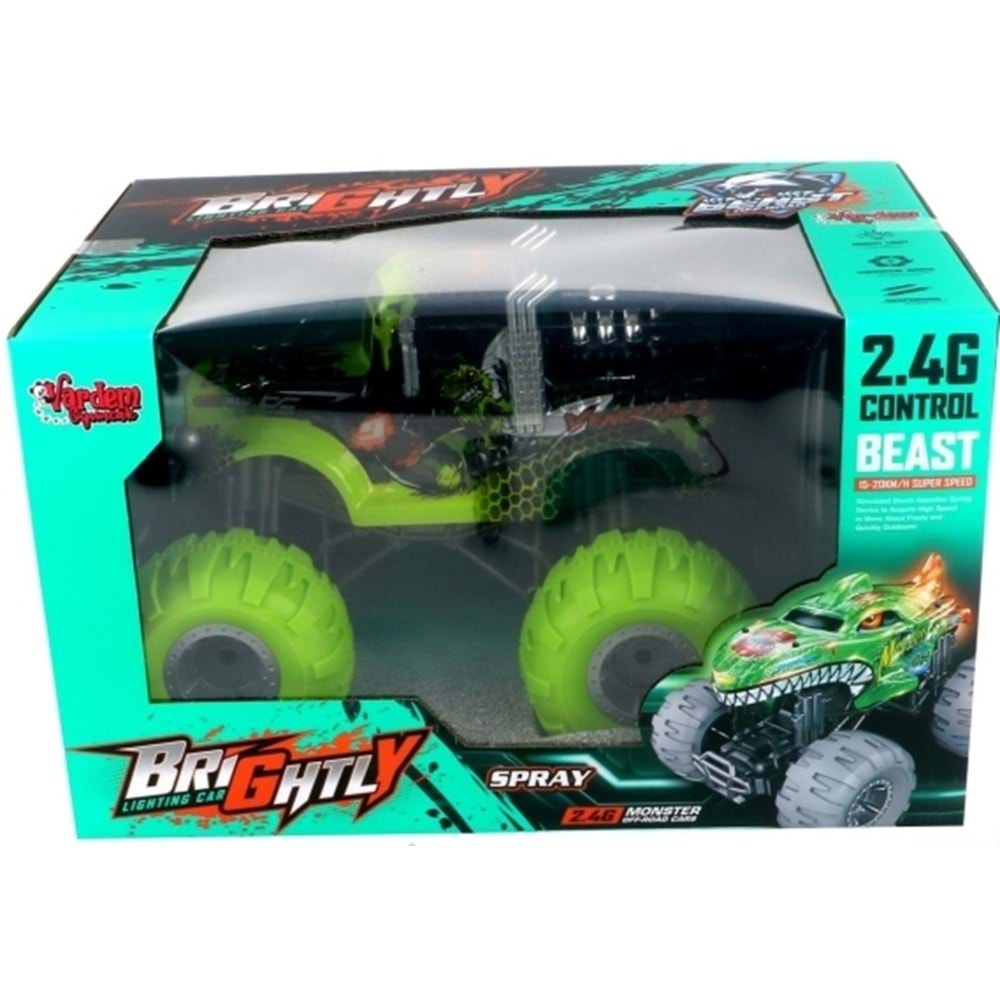 VARDEM UZK. KUM. F/F SARJLI 2.4G ISIKLI BUHARLI OFF-ROAD KAMYON