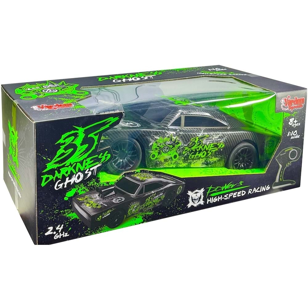 VARDEM UZK. KUM. F/F 2.4G SARJLI 1:10 SIYAH CANAVAR ARABA