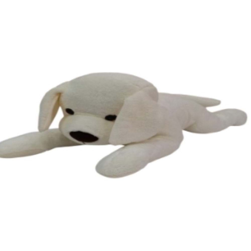 TAHA YATAN KÖPEK DÜZ KUMAŞ BEYAZ RENK 80 CM