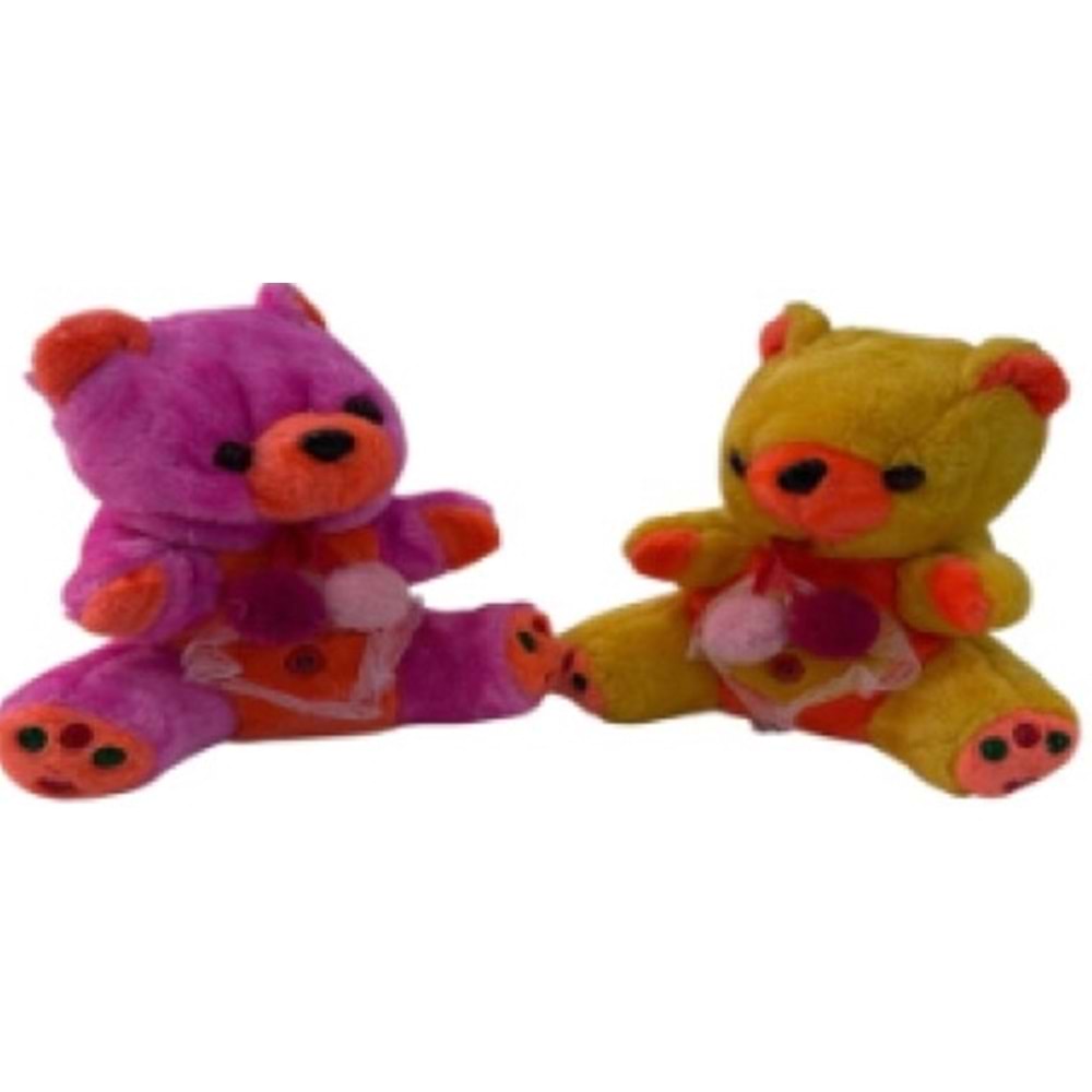 TAHA PELUŞ AYICIK PONPONLU 25 CM RENKLİ