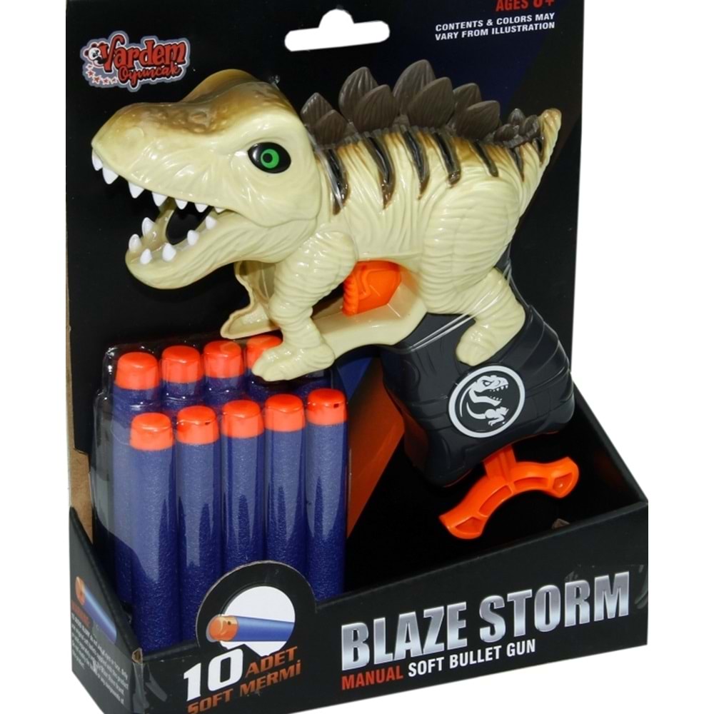 VARDEM YUMUSAK MERMILI DINOZOR TABANCA (10PCS Mermi)