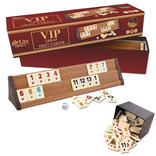 STAR VİP AHŞAP OKEY SETİ