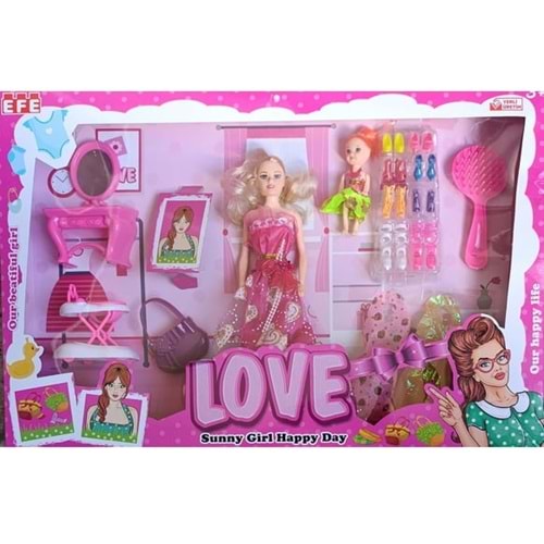 EFE TOYS LOVE PUSETLİ AYAKKABILI BEBEK