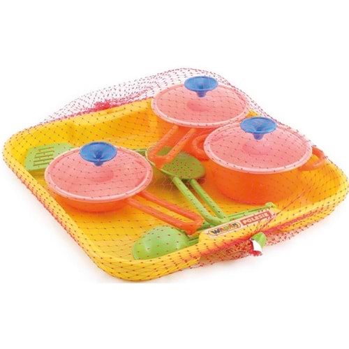 Polesie Set Çocuk Yemek Takımı Küçük Aşçı Tepsi İle