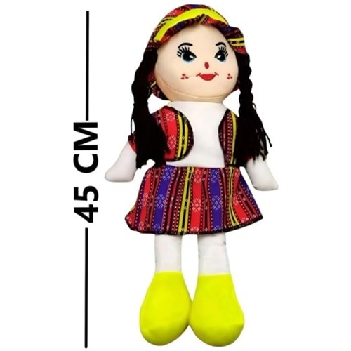 SEVECEN 50 CM YÖRESEL KIYAFETLİ BEZ BEBEK