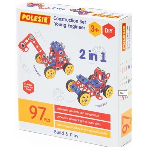 Polesie Tasarım Parçası Mucit 97 Element Kutuda