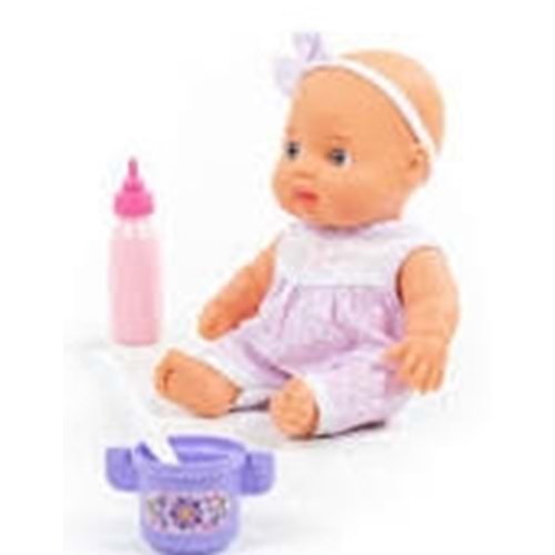 Sevimli oyuncak bebek 24sm beslenme seti 3 parça (kutuda)