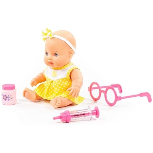 Sevimli oyuncak bebek 24sm Doktor 3 parça (kutuda)