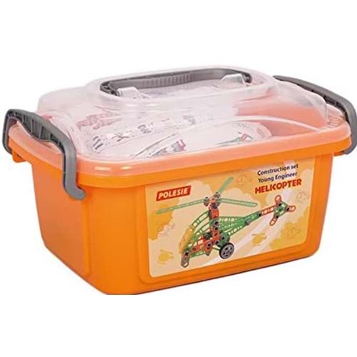 Polesie Tasarım Parçası Mucit Helikopter 129 Element Kapta