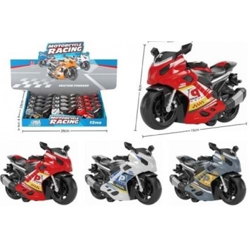 DUMAN TOYS KUTUDA 12 Lİ SÜRTMELİ MOTOSİKLET