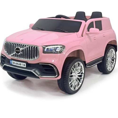 VOYAGE KUMANDALI AKÜLÜ ARABA 12V PEMBE