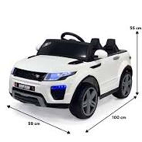 RAPTOR KUMANDALI AKÜLÜ ARABA BEYAZ 12V