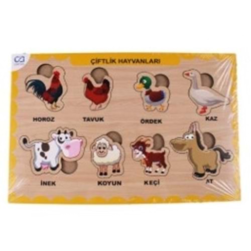 CA GAMES AHŞAP ÇİFTLİK HAYVANLARI EĞİTİCİ SET