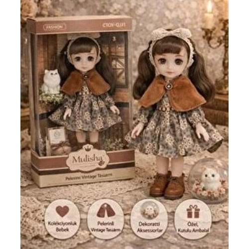 CEREN KLASİK MODA AKSESUARLI OYUNCAK BEBEK