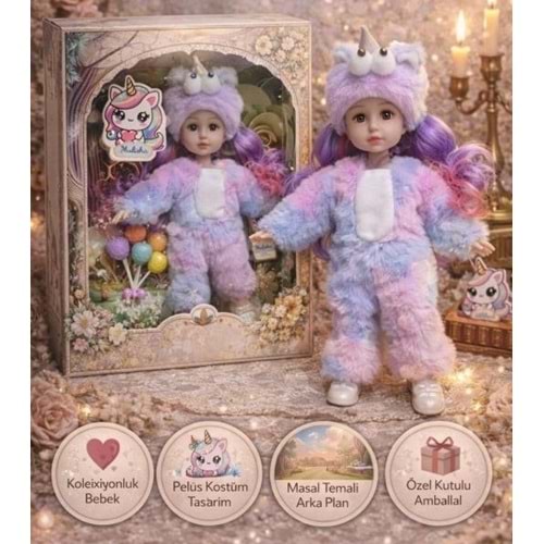 CEREN KOSTÜMLÜ OYUNCAK BEBEK SETİ