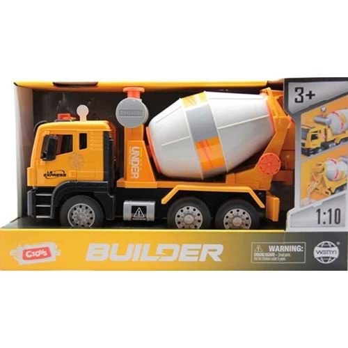 CEREN SESLİ VE PİLLİ BETON MİKSERİ SARI 1:10