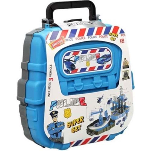 EREN TOYS HEROES ÇANTALI POLİS SETİ ARABALI