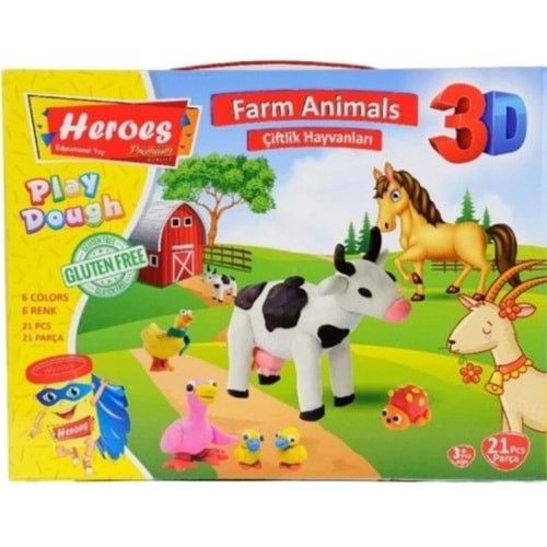 EREN TOYS HEROES 3D ÇİFTLİK OYUN HAMURU SETİ