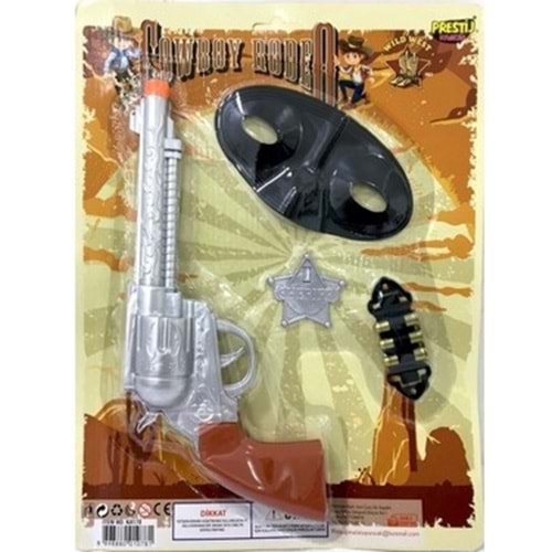 PRESTİJ TOYS KARTELALI SİLAHLI-MASKELİ KOWBOY SETİ