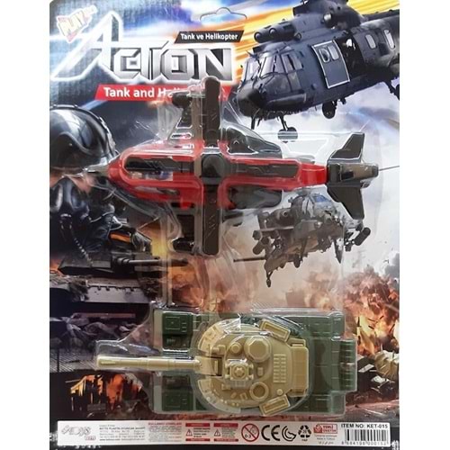 KETTE TOYS KARTELADA 2 Lİ HELİKOPTER TANK