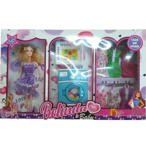 KEMBAY TOYS BELİNDA ÇAMAŞIR MAKİNALI BEBEK