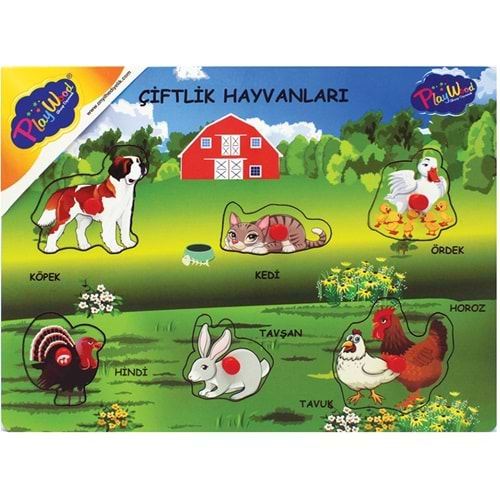 ONYIL TOYS AHŞAP TUTMALI ÇİFTLİK HAYVANLARI
