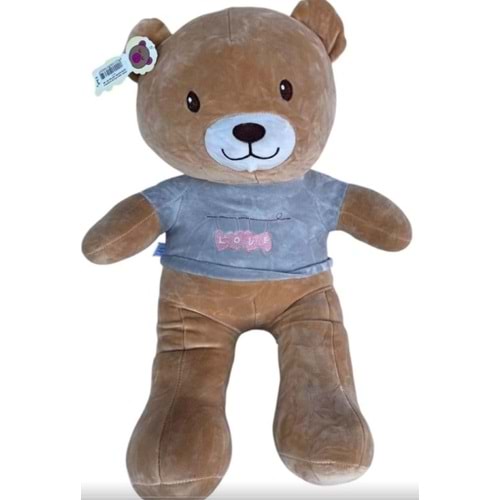 TAHA PELUŞ ELBİSELİ AÇIK KAHVE AYI 60 CM