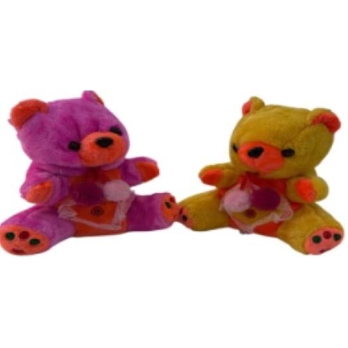 TAHA PELUŞ AYICIK PONPONLU 25 CM RENKLİ