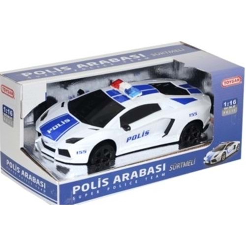TOYSAN 1:16 SÜRTMELİ POLİCE CAR