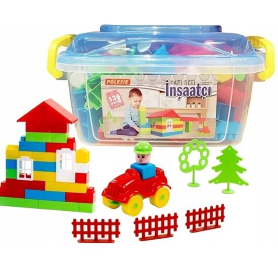 Polesie Yapı Seti İnşaatçı 136 Parça Konteyner