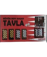 CARTOON BÜYÜK BOY AHŞAP TAVLA