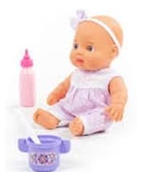 Sevimli oyuncak bebek 24sm beslenme seti 3 parça (kutuda)